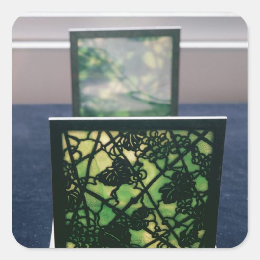 アールヌーボーブックエンド、ティファニースタジオズ, c.1894 スクエアシール (正面)