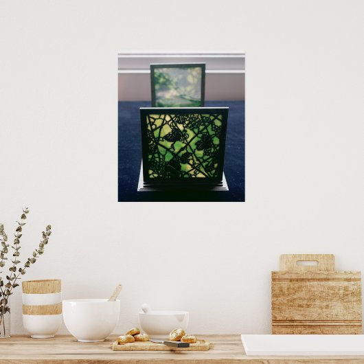 アールヌーボーブックエンド、ティファニースタジオズ， c.1894 ポスター (キッチン)