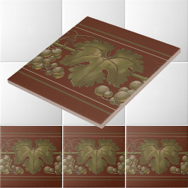 アールヌーボーブドウのグレープビーフリーズパターン タイル