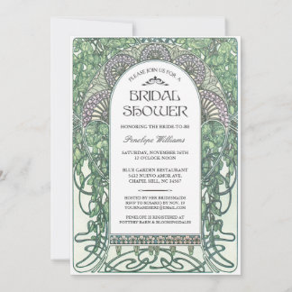 アールヌーボーブライダルシャワー招待状V.05 招待状