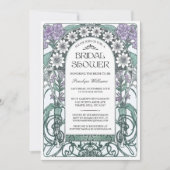 アールヌーボーブライダルシャワー招待状V.06 招待状 (正面)