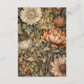 アールヌーボーブラウンウィリアム結婚モリスフローラ エンクロージャーカード (裏面)