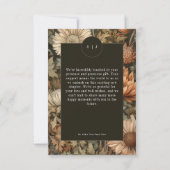 アールヌーボーブラウンウィリアム結婚モリスフローラ サンキューカード (裏面)