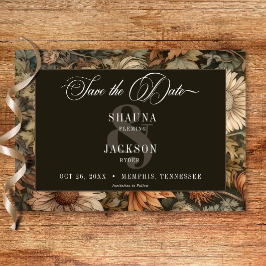 アールヌーボーブラウンウィリアム結婚モリスフローラ セーブザデート