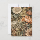 アールヌーボーブラウンウィリアム結婚モリスフローラ 出欠カード (裏面)