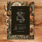 アールヌーボーブラウンウィリアム結婚モリスフローラ 招待状