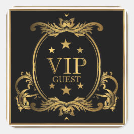 アールヌーボーブラックと王室の金ゴールド結婚VIP スクエアシール