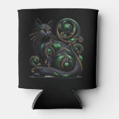 アールヌーボーブラックキャットケルトクーラーボックス 缶クーラー (正面)