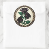 アールヌーボーブラックバラバラ#3 ラウンドシール (バッグ)