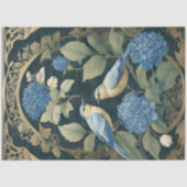 アールヌーボーブルーアジサイ愛の鳥エフエメラ 薄葉紙 (正面)