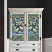 アールヌーボーブルーアジサイ愛の鳥エフエメラ 薄葉紙