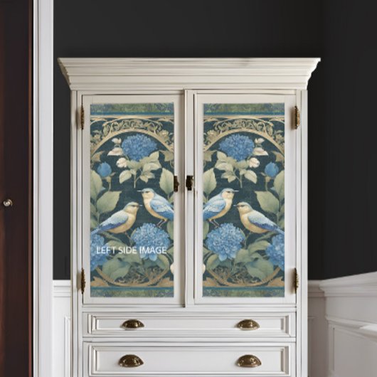 アールヌーボーブルーアジサイ愛の鳥エフエメラ 薄葉紙