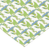 アールヌーボーブルーイポモアフローラ壁紙ダマスク ショートテーブルランナー (コーナー)