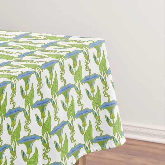 アールヌーボーブルーイポモアフローラ壁紙ダマスク テーブルクロス (インサイチュ)