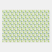 アールヌーボーブルーイポモアフローラ壁紙ダマスク ラッピングペーパーシート (正面3)