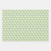 アールヌーボーブルーイポモアフローラ壁紙ダマスク ラッピングペーパーシート (正面2)