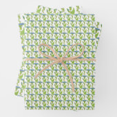 アールヌーボーブルーイポモアフローラ壁紙ダマスク ラッピングペーパーシート (インサイチュ)