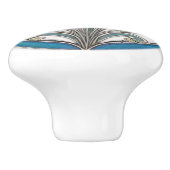 アールヌーボーブルースタイルリリー セラミックノブ (側面)