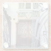 アールヌーボープラハドア ガラスコースター (裏面)