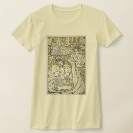 アールヌーボープリント Tシャツ (レイダウン)