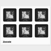 アールヌーボーヘロンモノグラム蔵書票シール スクエアシール (シート)