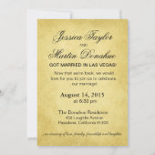 アールヌーボーベガス披露宴 |金ゴールド黒 招待状 (裏面)