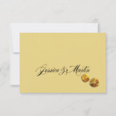 アールヌーボーベガスRSVP |の金ゴールドの黒 出欠カード (裏面)