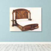 アールヌーボーベッド, 1900 キャンバスプリント (インサイチュ (ウッドフロア))