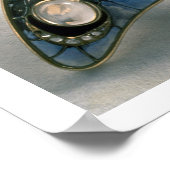 アールヌーボーペンダント型枠に蝶, c.190 ポスター (角)