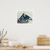 アールヌーボーペンダント型枠に蝶, c.190 ポスター (キッチン)