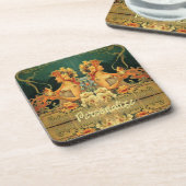 アールヌーボーホットチョコレートフローラ広告 コースター (左側)