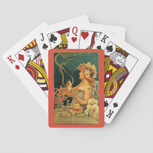 アールヌーボーホットチョコレートフローラ広告 トランプ (裏面)