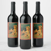 アールヌーボーホットチョコレートフローラ広告 ワインラベル (ボトル)