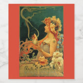 アールヌーボーホットチョコレートフローラ広告 ワインラベル (シングルラベル)