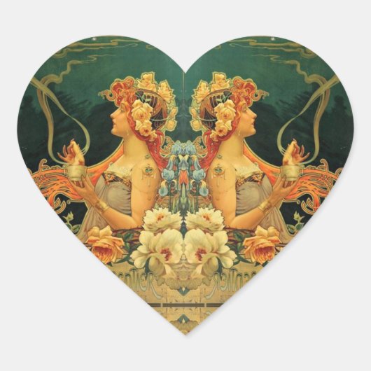 アールヌーボーホットチョコレート広告ヒングレ ハートシール (正面)