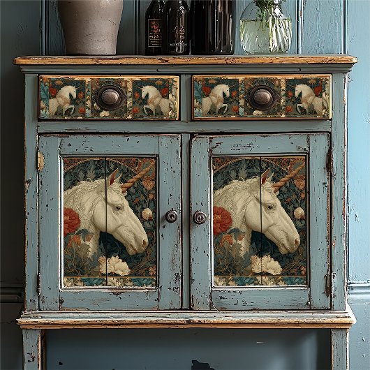 アールヌーボーボタニカルウィリアムスタイルユニコーン 薄葉紙