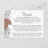 アールヌーボーボタニフォーマルカル結婚詳細 エンクロージャーカード (正面)