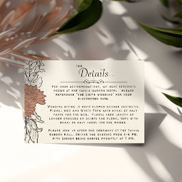 アールヌーボーボタニフォーマルカル結婚詳細 エンクロージャーカード