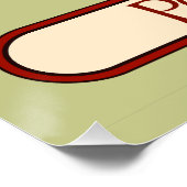 アールヌーボーポインセチア女性 ポスター (コーナー)