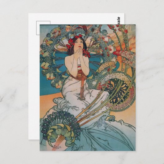 アールヌーボーポスターはがき ポストカード (正面/裏面)