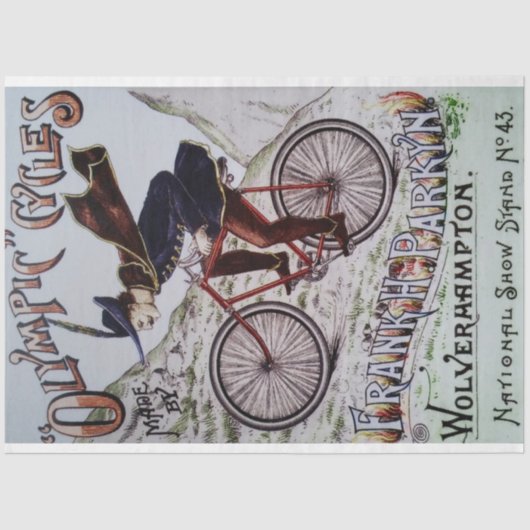 アールヌーボーポスターオリンピックサイクルデクページ 薄葉紙 (正面)