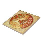 アールヌーボーポスターデザインのセラミックタイル タイル (側面)