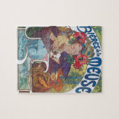 アールヌーボーポスターバイアルフォンスミュシャビールガール ジグソーパズル (横)