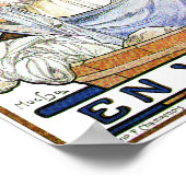 アールヌーボーポスターブルーデシャンバイミュシャ ポスター (角)