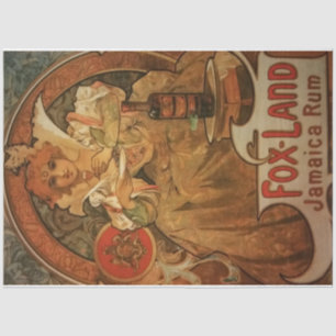 アールヌーボーポスター20 Rum Lady Decompage 薄葉紙