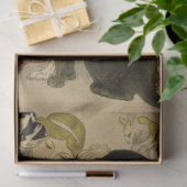 アールヌーボーポスター21 Pets Lady Decompage 薄葉紙 (ギフト)