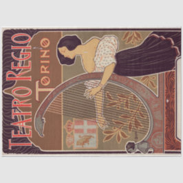 アールヌーボーポスター22ハープ・レディ・デカップージ 薄葉紙