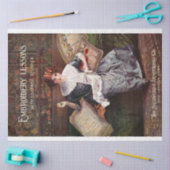 アールヌーボーポスター26刺繍裁縫デコページ 薄葉紙 (クラフト)