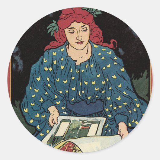 アールヌーボーポスター ラウンドシール (正面)