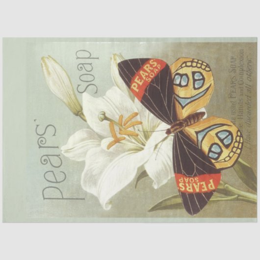 アールヌーボーポスターSOAPデコページティッシュペーパー 薄葉紙 (正面)